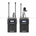 ไมโครโฟนแบบไร้สาย กล้อง คุณภาพดี เสียงคมชัด UHF Dual-Channel Wireless